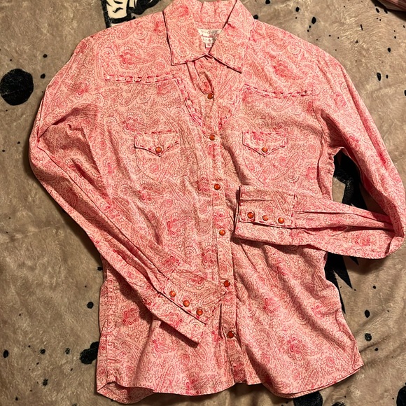 Panhandle Slim Pink Paisley Pearl Snap 😍 - Picture 6 of 7